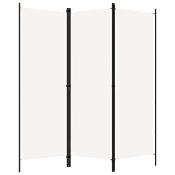Parawan 3-panelowy, kremowy, 150 x 180 cm