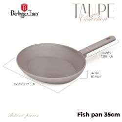 Patelnia do ryb 35cm BerlingerHaus BH-8104 Taupe Collection