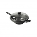 Patelnia WOK tytanowy 32 cm/11 cm + pokrywa, indukcja - SKK