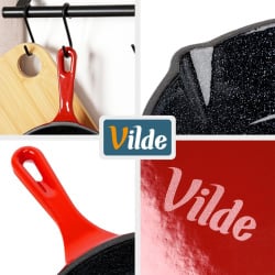 Patelnia żeliwna emaliowana z silikonową nakładką CAST ENAMEL 20 cm