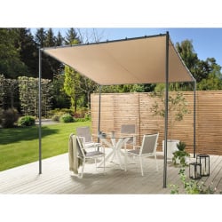 Pawilon ogrodowy VIMINO Metal 282 cm 294 cm Beżowoszary