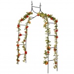 Pergola ogrodowa, łukowa, drabinka metalowa na kwiaty, róże, pnącza, 150x240 cm