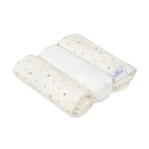 Pielucha MUSLIN DESIGN druk 3 pak, roz. 70x80