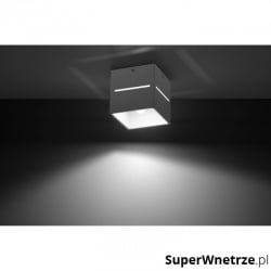 Plafon 10x10cm Sollux Lighting Lobo biały