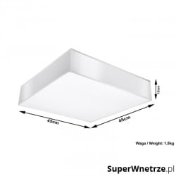 Plafon 45x45cm Sollux Lighting Horus biały
