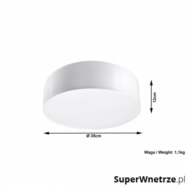 Plafon 35cm Sollux Lighting Arena biały