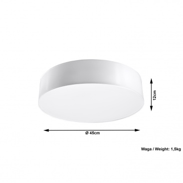 Plafon 45cm Sollux Lighting Arena biały