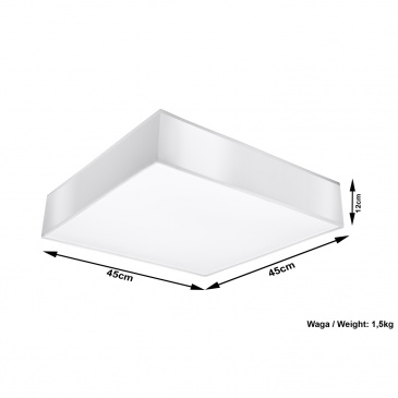 Plafon 45x45cm Sollux Lighting Horus biały