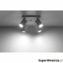 Plafon 8x25x25cm Sollux Lighting Merida4 biały