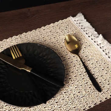 Podkładka pod sztućce talerz mata kuchenna ochronna na stół papierowa boho 50x30 cm
