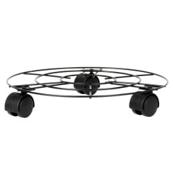 Podstawka pod doniczkę na kółkach metalowa czarna 30 cm Podstawka pod doniczkę na kółkach metalowa czarna 30 cm