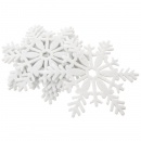 Podstawka pod kubek filcowa biała płatek śniegu zestaw 6 szt. 13,5 cm