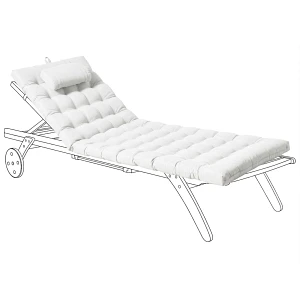 Poduszka na leżak ogrodowy CESANA PREMIUM 192 x 56 cm Złamana biel Poduszka na leżak ogrodowy CESANA PREMIUM 192 x 56 cm Złamana biel