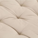 Poduszka na podłogę lub palety, bawełna, 120x80x10 cm, beżowa