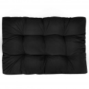 Poduszka na siedzisko ogrodowe, czarna, 120x80x10 cm, tkanina