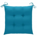 Poduszki na krzesła, 4 szt., niebieskie, 40x40x7 cm, tkanina