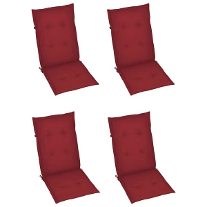 Poduszki na krzesła ogrodowe, 4 szt., kolor wina, 120x50x4 cm Poduszki na krzesła ogrodowe, 4 szt., kolor wina, 120x50x4 cm
