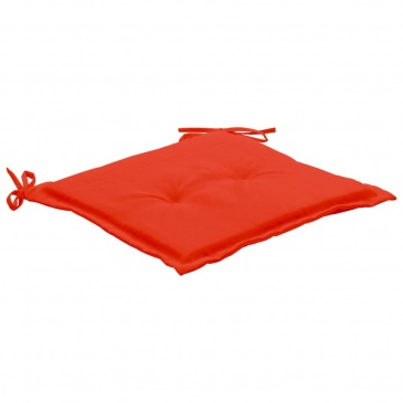 Poduszki na krzesło ogrodowe, 2 szt., czerwone, 50x50x3 cm