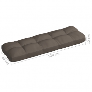 Poduszki na sofę z palet, 2 szt., kolor taupe