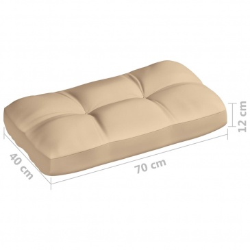 Poduszki na sofę z palet, 7 szt., beżowe