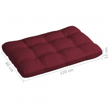 Poduszki na sofę z palet, 7 szt., winna czerwień