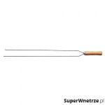 Podwójny szpikulec z drewnianym uchwytem dł. 85 cm