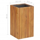 Podwyższona donica ogrodowa, 33,5x33,5x60 cm, drewno akacjowe