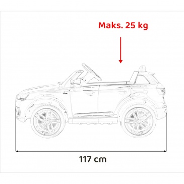 Pojazd audi q7 new lift niebieski