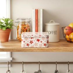 Pojemnik na ciastka metalowy puszka świąteczna 15x15x6,5 cm