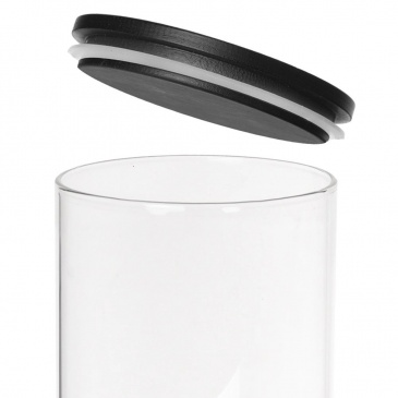 Pojemnik na produkty sypkie szklany z pokrywką i uszczelką 1,5 l