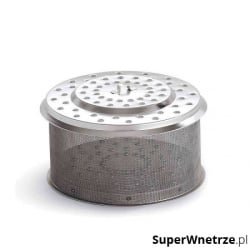 Pojemnik na węgiel z przykrywką 10x18cm LotusGrill srebrny