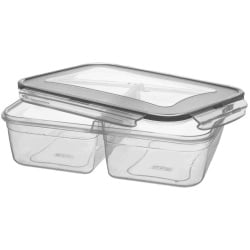 Pojemnik na żywność dzielony z uszczelką szczelny z 2 przegródkami lunchbox 2 l Pojemnik na żywność dzielony z uszczelką szczelny z 2 przegródkami lunchbox 2 l