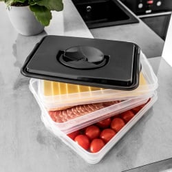 Pojemnik, organizer na wędliny, sery, 3-poziomowy, do lodówki