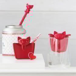 Pojemnik wielofunkcyjny na kubek Koziol Mimmi malinowy