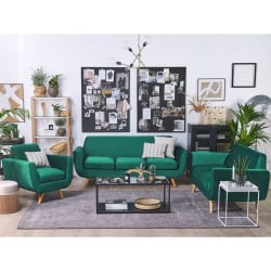 Pokrowiec na sofę 2-osobową bernes welur zielony