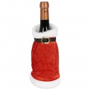 Pokrowiec świąteczny na butelkę wina nalewkę alkohol etui prezent ubranko Mikołaj święta 22,5 cm