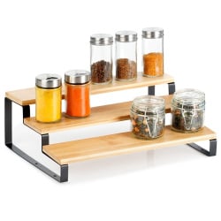 Półka kuchenna drewniana 3-poziomowa 32x23,5x9,6cm