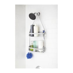 Półka pod prysznic podwójna 9,5x31,8x64,8cm Umbra Flex Shower Caddy biała