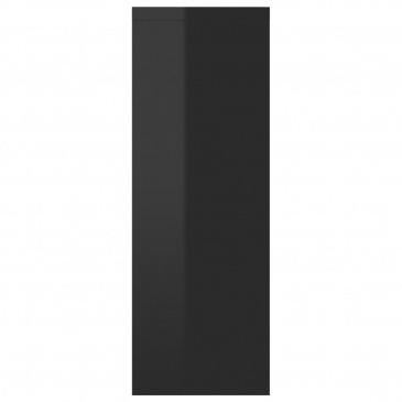 Półka ścienna, wysoki połysk, czarna, 45,1x16x45,1 cm, płyta