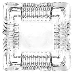 Popielniczka popielnica szklana kwadratowa bezbarwna stołowa 10,5x10,5x3,5 cm