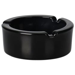 Popielniczka szklana okrągła czarna 8,5 cm