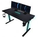 Profesjonalne biurko gamingowe czarne LED (2)