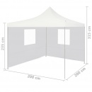 Profesjonalny, składany namiot imprezowy, 2 ściany, 2x2 m, stal