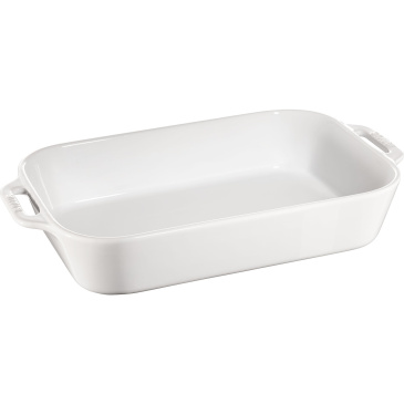 Prostokątny półmisek ceramiczny Staub - 4.5 ltr, Biały