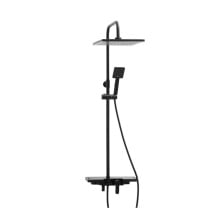 Prysznic bateria prysznicowa czarna z deszczownicą 30 cm - yoka