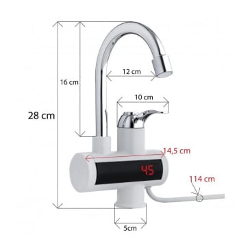 Przepływowy podgrzewacz wody elektryczny LCD