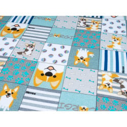 Prześcieradło Hevea Milusie 200x120 (Corgi Patchwork)