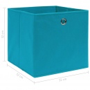 Pudełka, 10 szt., błękitne, 32x32x32 cm, tkanina
