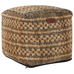 Puf mabula beżowy juta 40 cm 40 cm