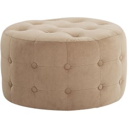 Puf tampa piaskowy welur 55 cm 55 cm